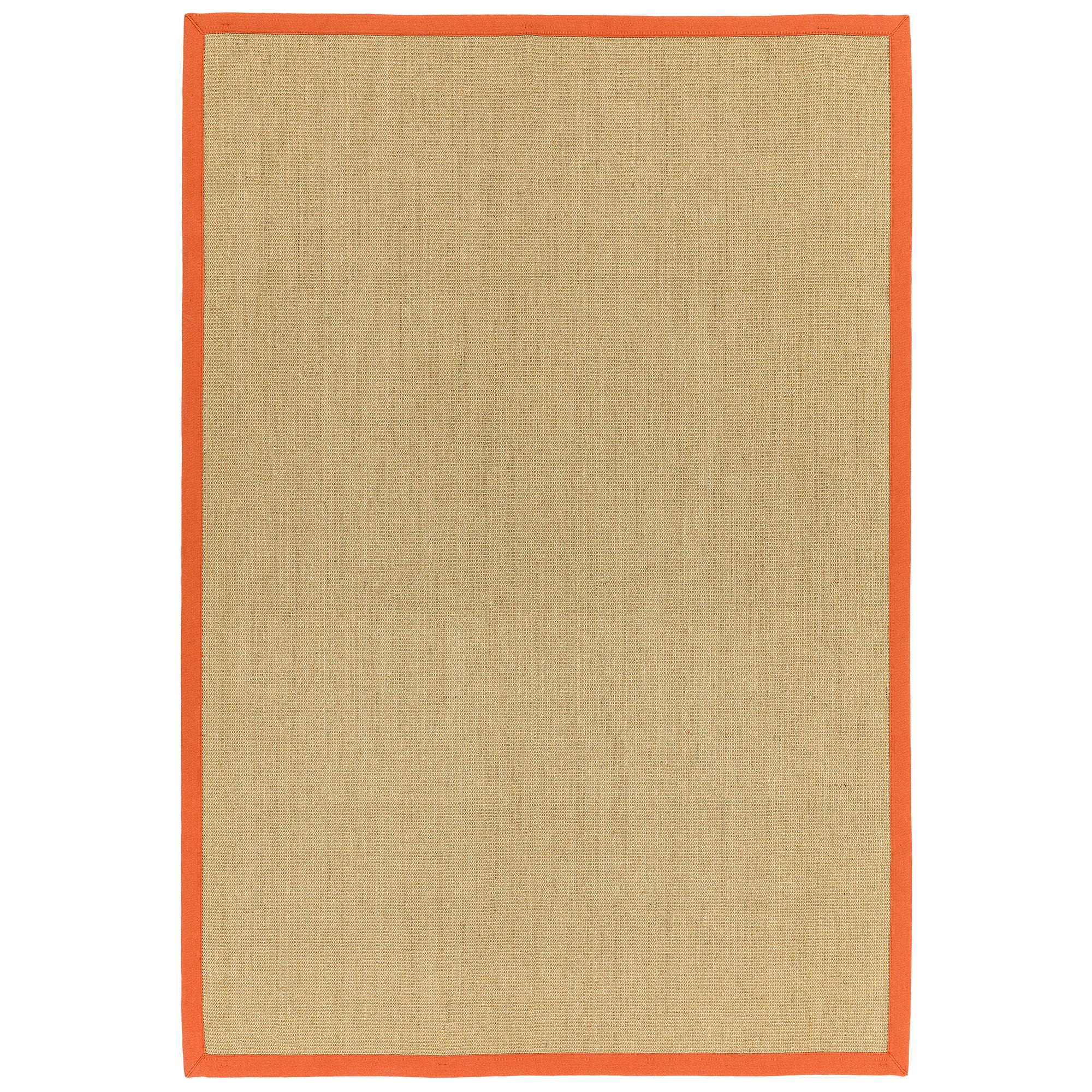 Sisal Linen/Orange Border Rug