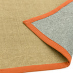 Sisal Linen/Orange Border Rug