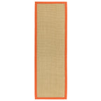 Sisal Linen/Orange Border Rug
