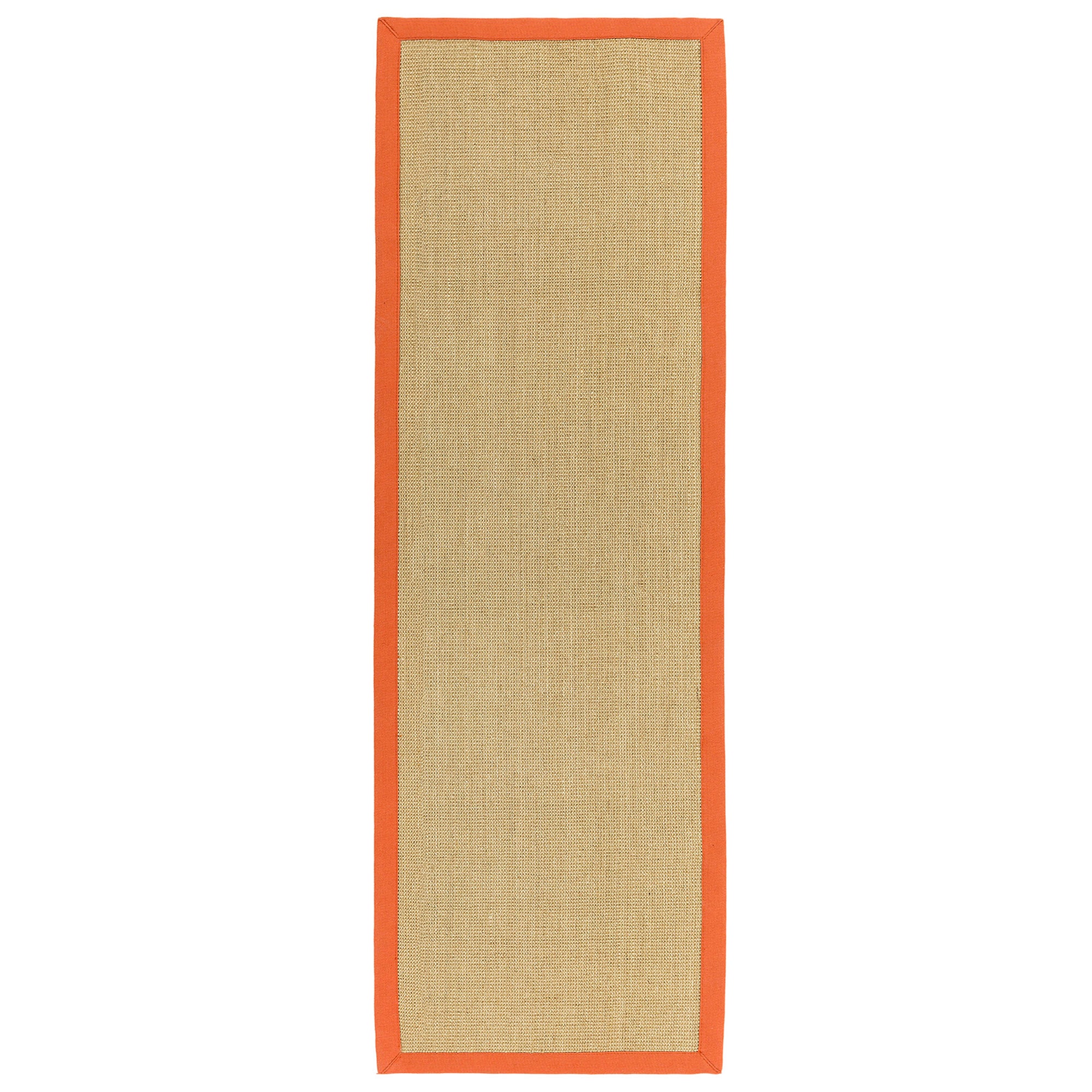 Sisal Linen/Orange Border Rug