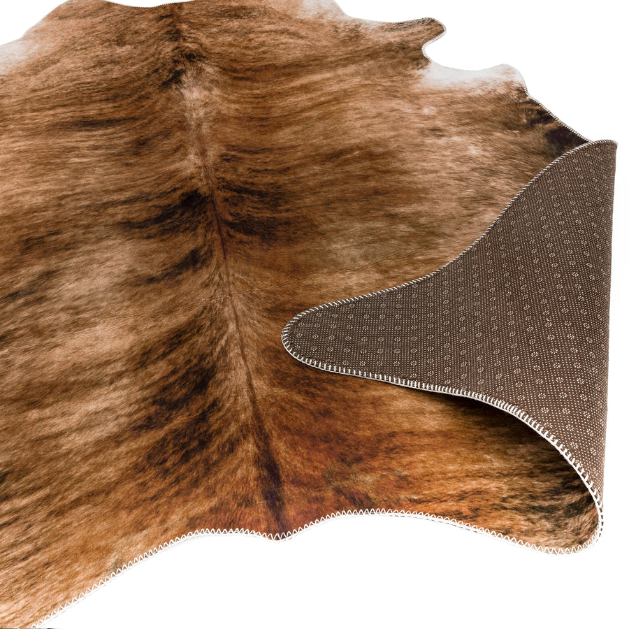 Texas Faux Cowhide Brown Rug