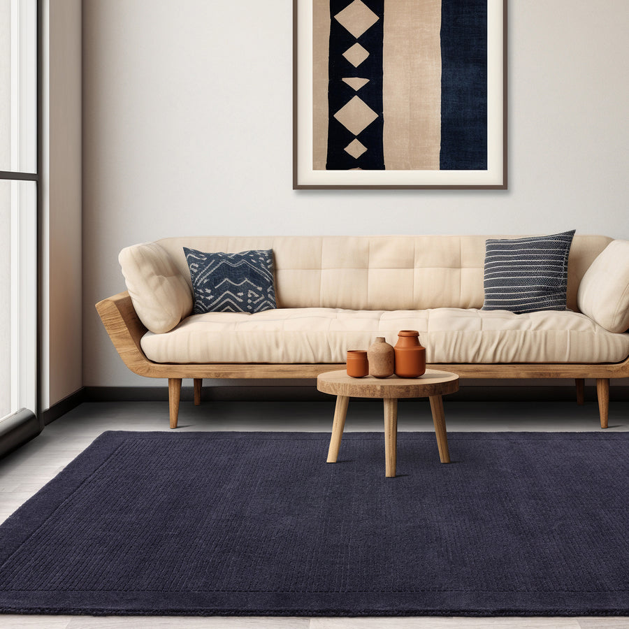 York Navy Rug