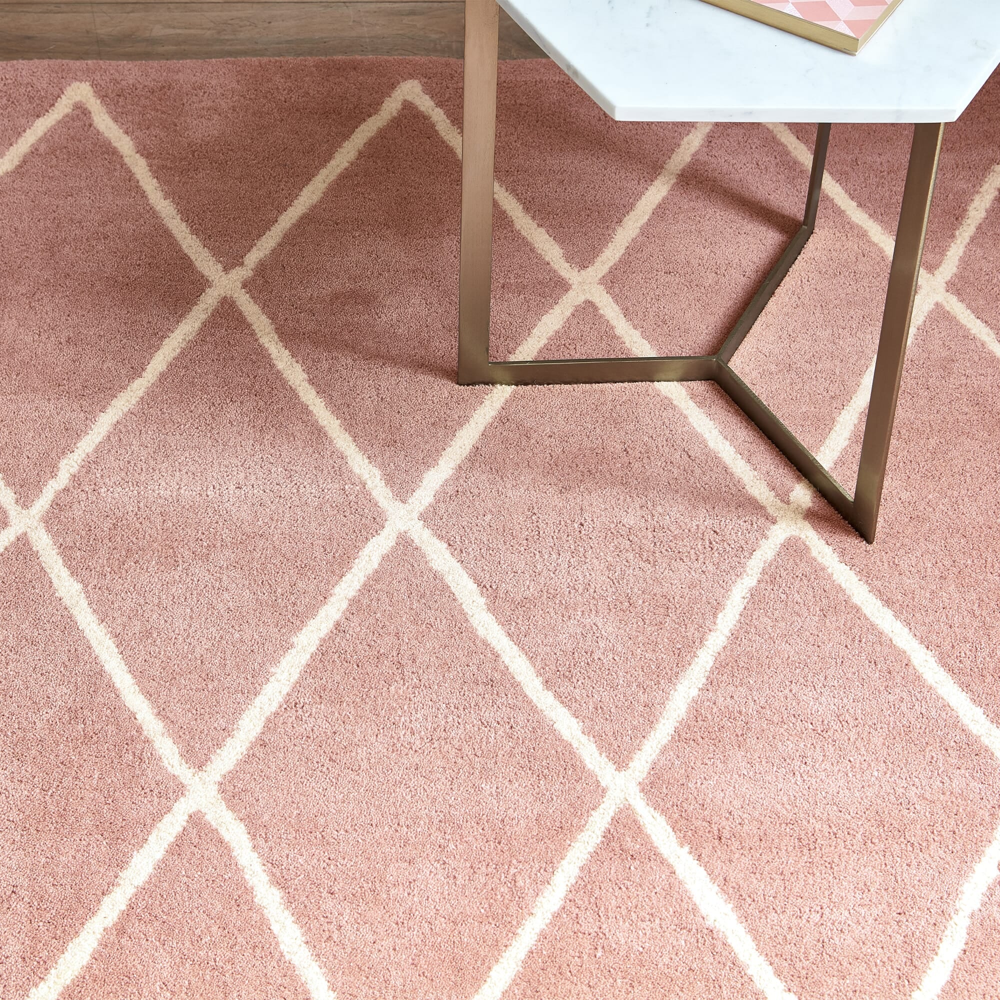 Alfombra Albany Diamante Rosa