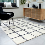 Alfombra Albany Cuadrícula Monocromo