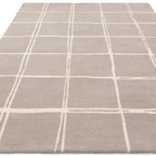 Alfombra Albany Cuadrícula Gris
