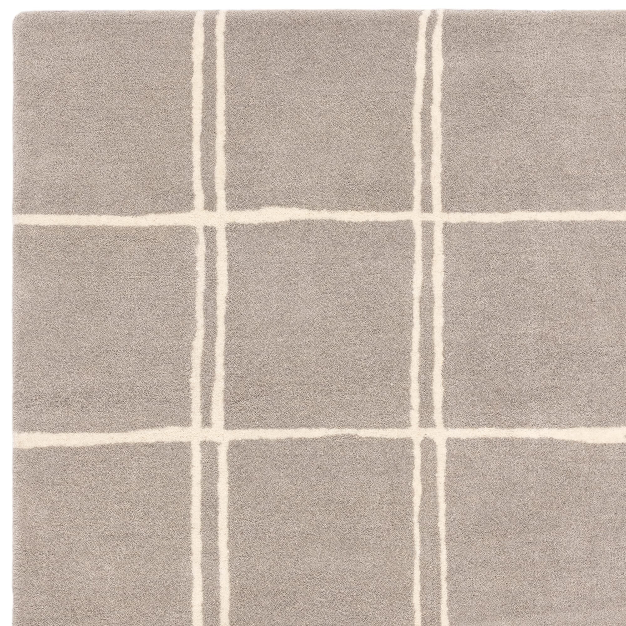 Alfombra Albany Cuadrícula Gris