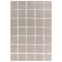 Alfombra Albany Cuadrícula Gris