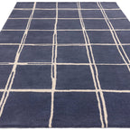Alfombra Albany Cuadrícula Marina