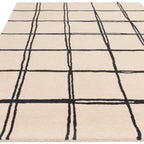 Alfombra Albany Cuadrícula Monocromo