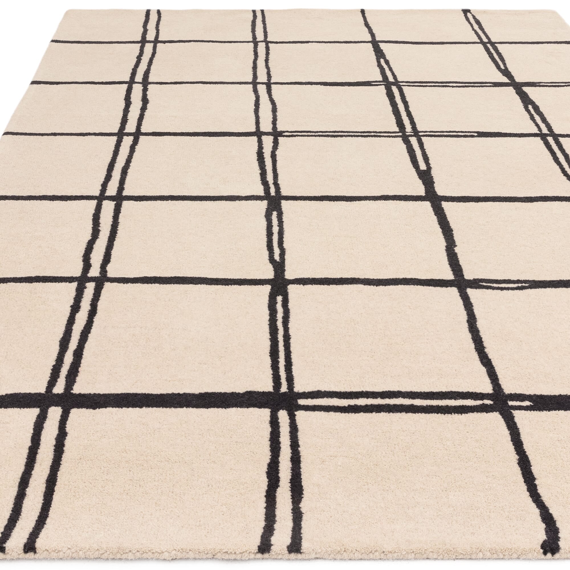 Alfombra Albany Cuadrícula Monocromo