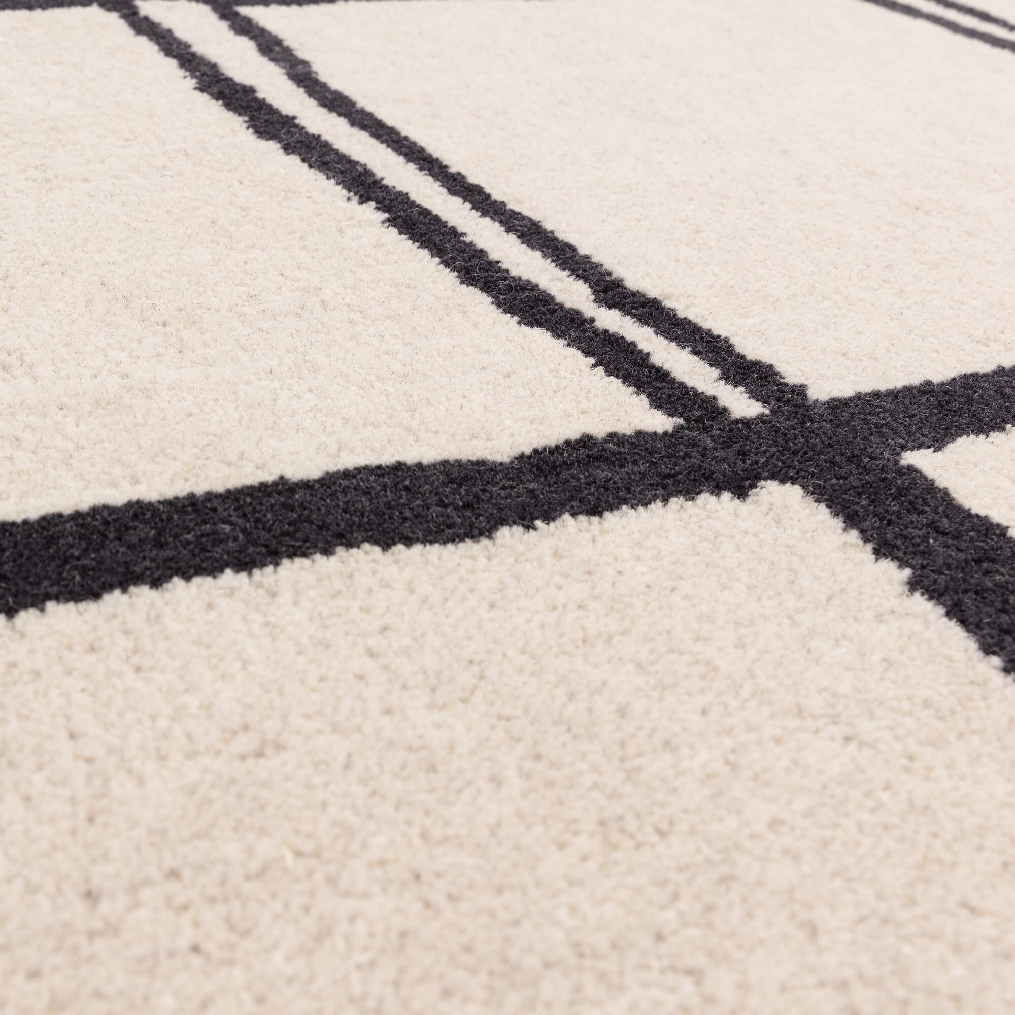 Alfombra Albany Cuadrícula Monocromo