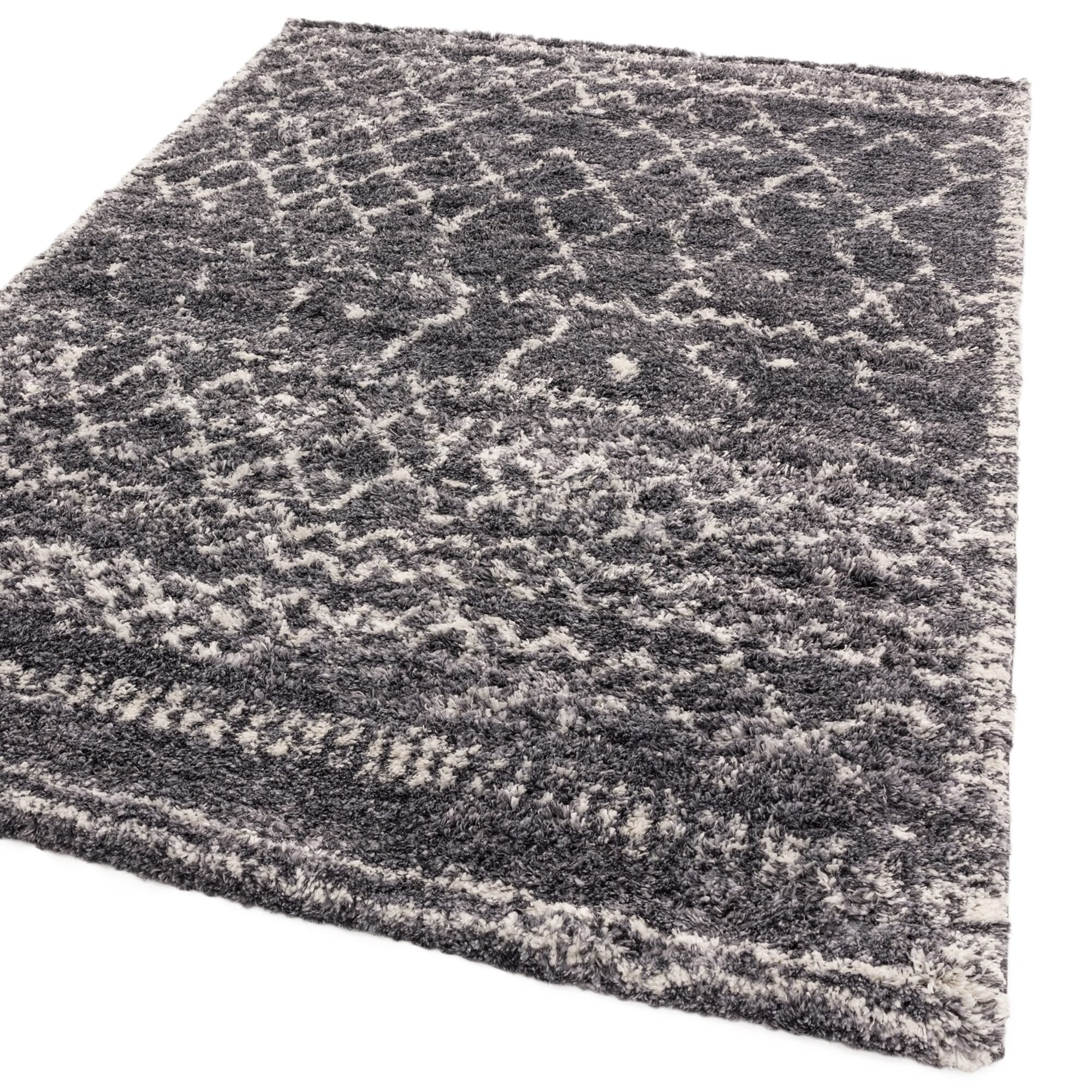Alfombra Marroquí Alto Gris y Crema AL05
