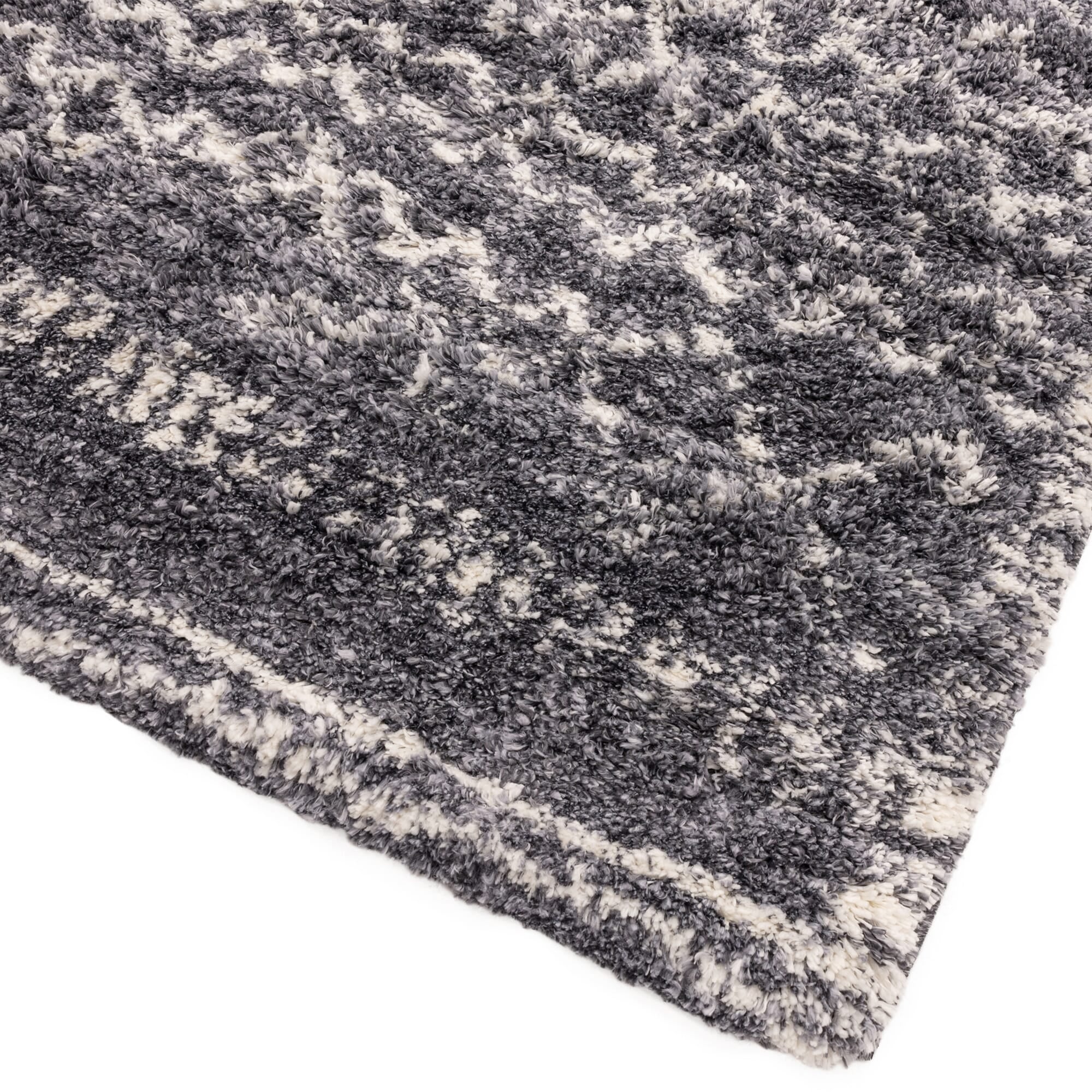 Alfombra Marroquí Alto Gris y Crema AL05