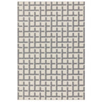 Alfombra Antibes Blanco/Gris Cuadrícula Interior/Exterior AN03  