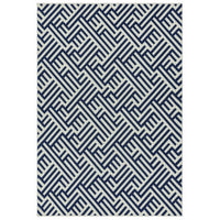 Alfombra Antibes Azul/Blanco Lineal Interior/Exterior AN04  