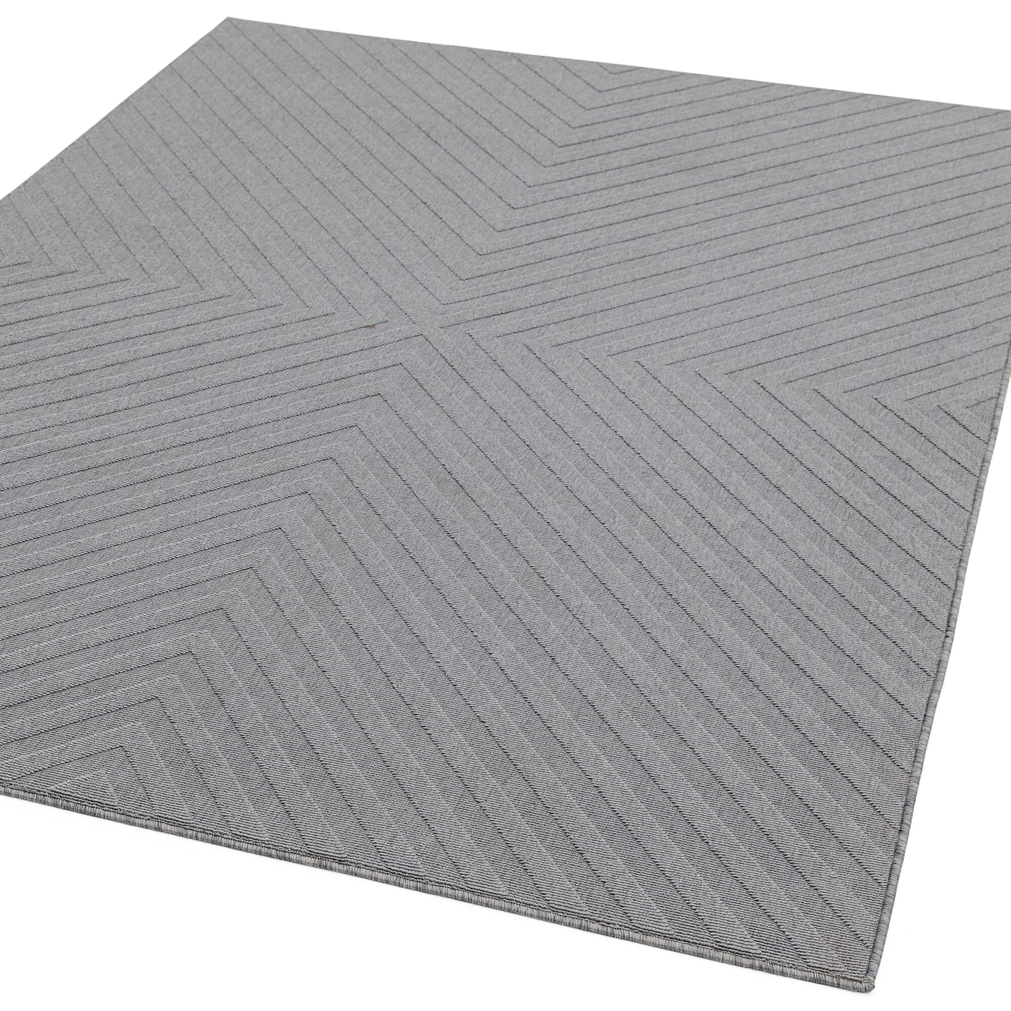 Antibes Light Grey Arrow Indoor/Outdoor Rug AN07