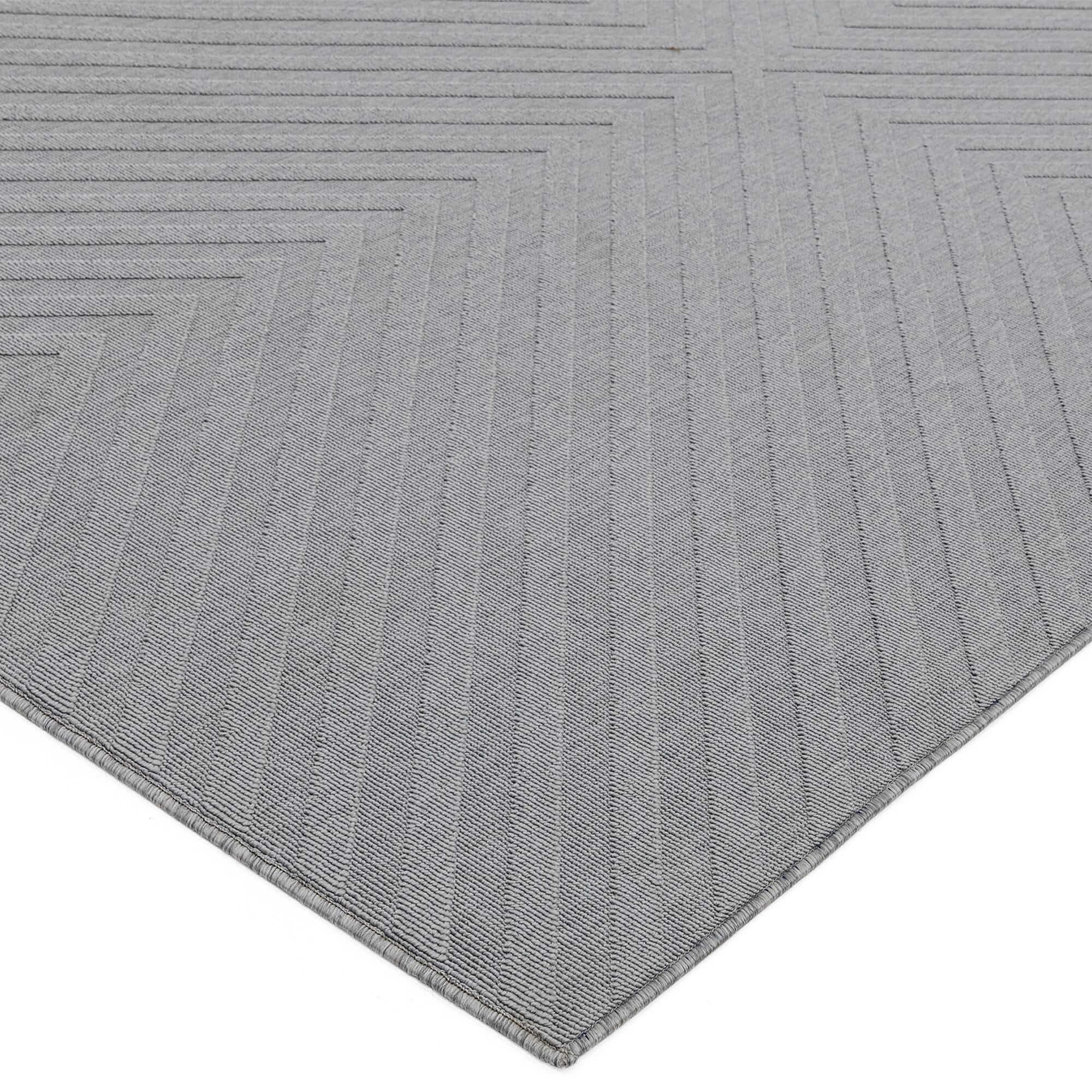 Antibes Light Grey Arrow Indoor/Outdoor Rug AN07