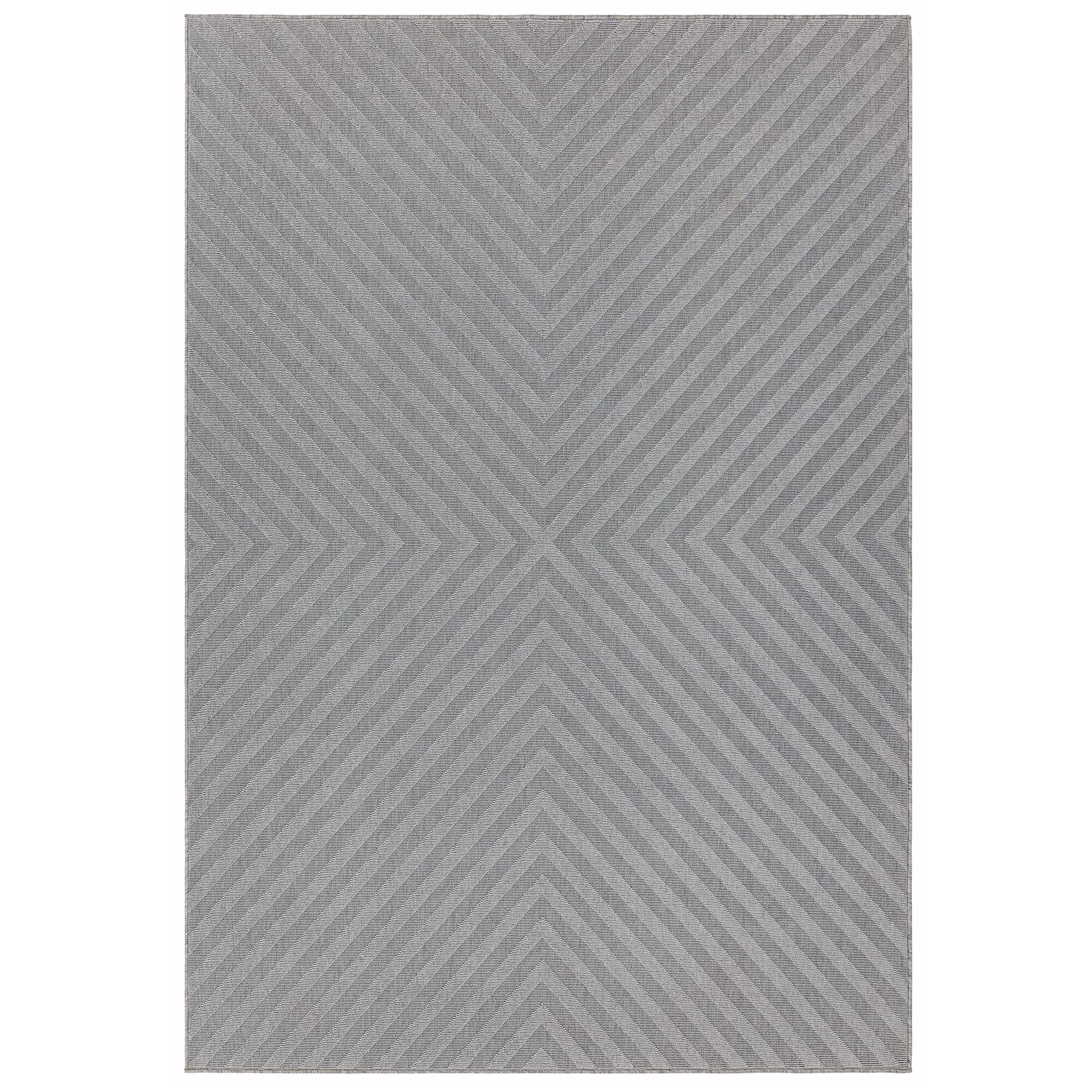 Antibes Light Grey Arrow Indoor/Outdoor Rug AN07