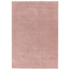 Alfombra Aran Rosa Palo Tejida a Mano de Lana y Viscosa  
