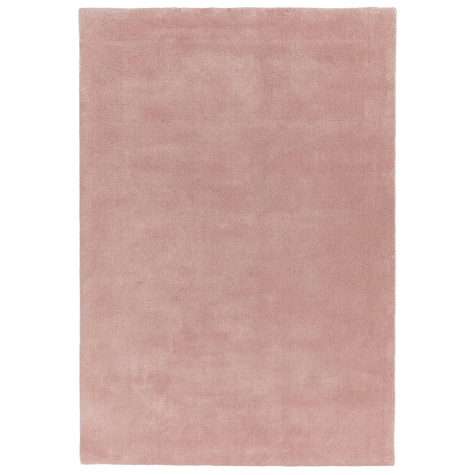 Alfombra Aran Rosa Palo Tejida a Mano de Lana y Viscosa  