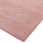 Alfombra Aran Rosa Palo Tejida a Mano de Lana y Viscosa  