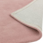 Alfombra Aran Rosa Palo Tejida a Mano de Lana y Viscosa  