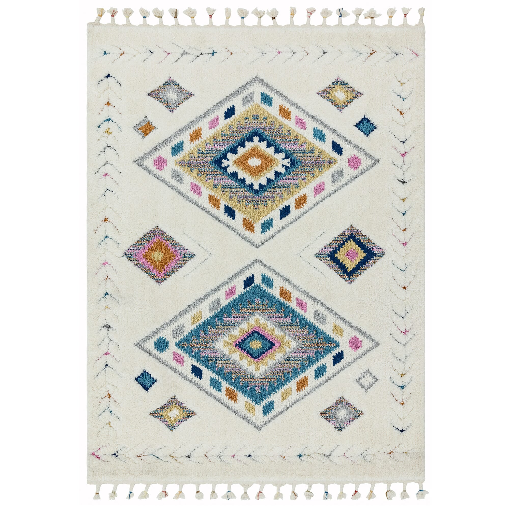 Ariana Rhombus Shaggy Moroccan Rug AR09