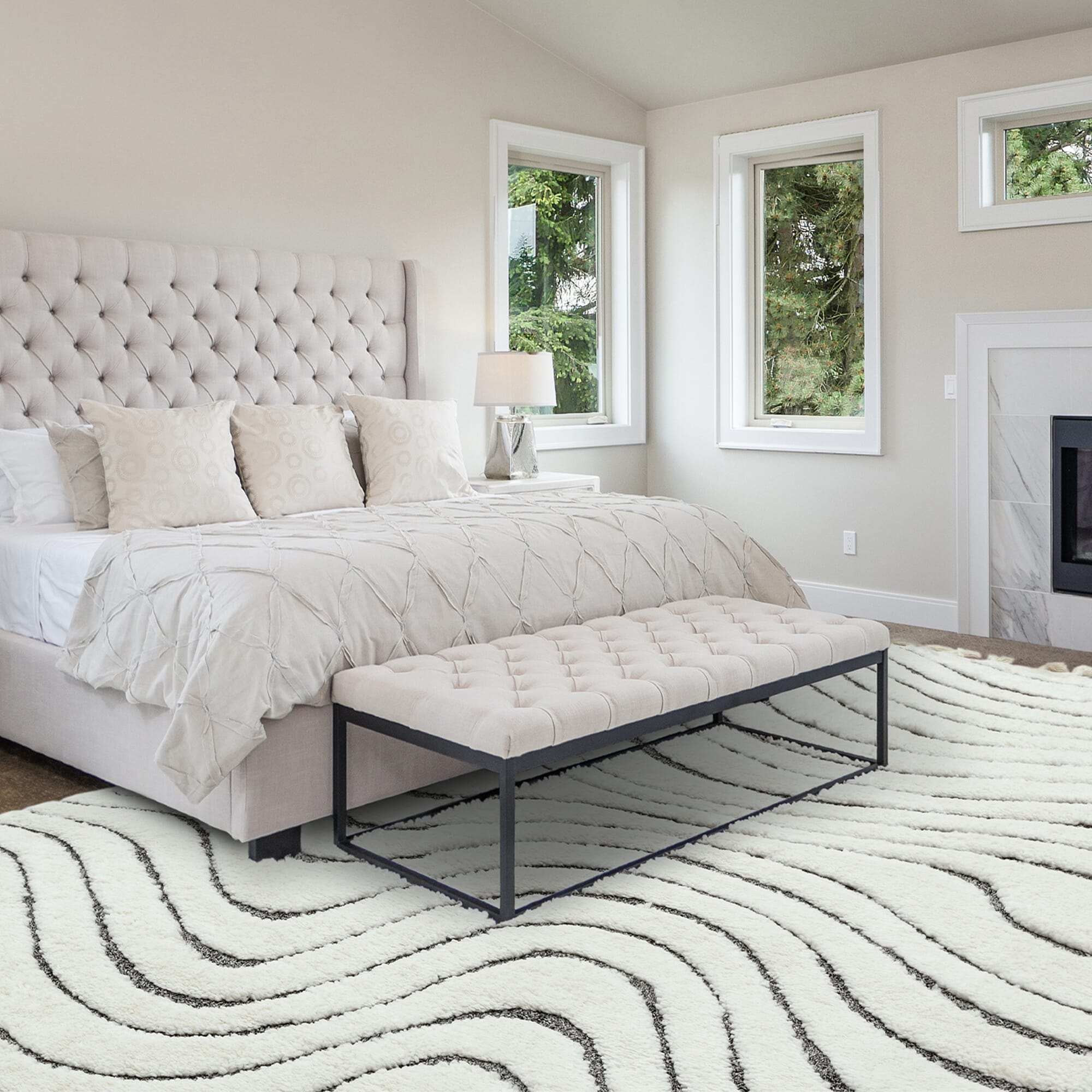 Ariana Ripple Shaggy Moroccan Rug AR10