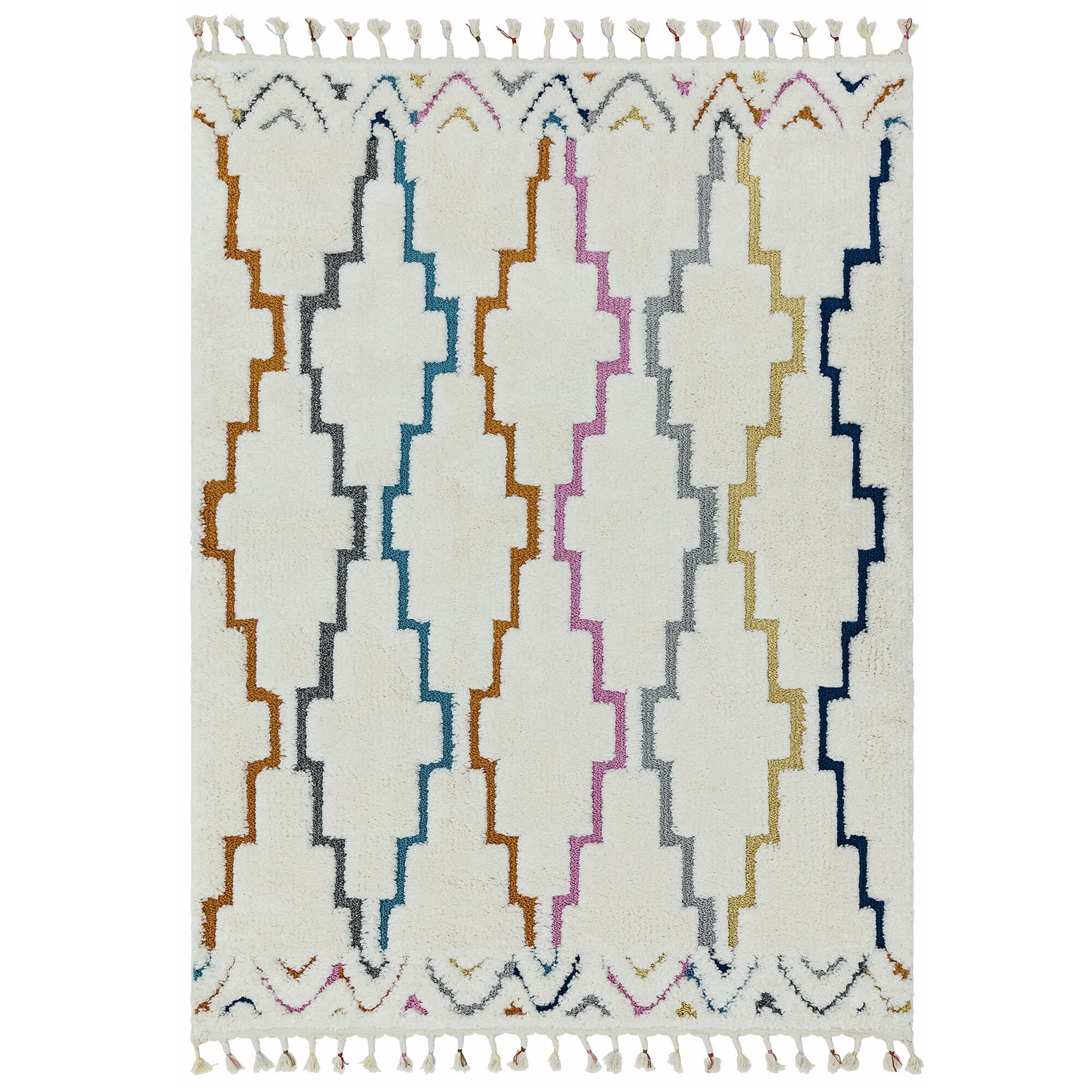 Ariana Trellis Shaggy Moroccan Rug AR01