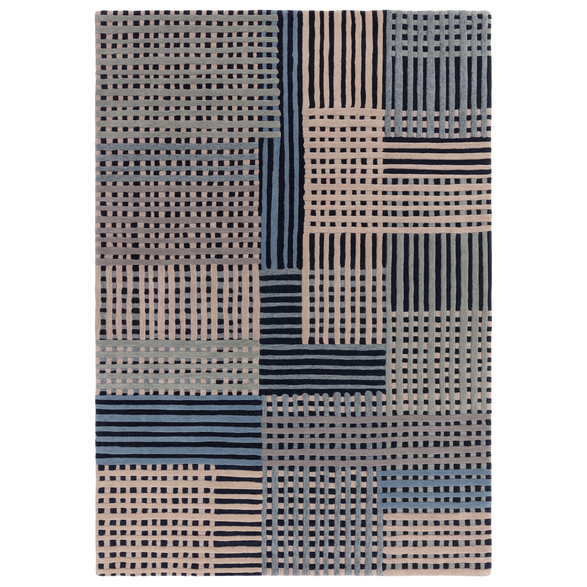 Alfombra Aspecto Azul Multicolor  