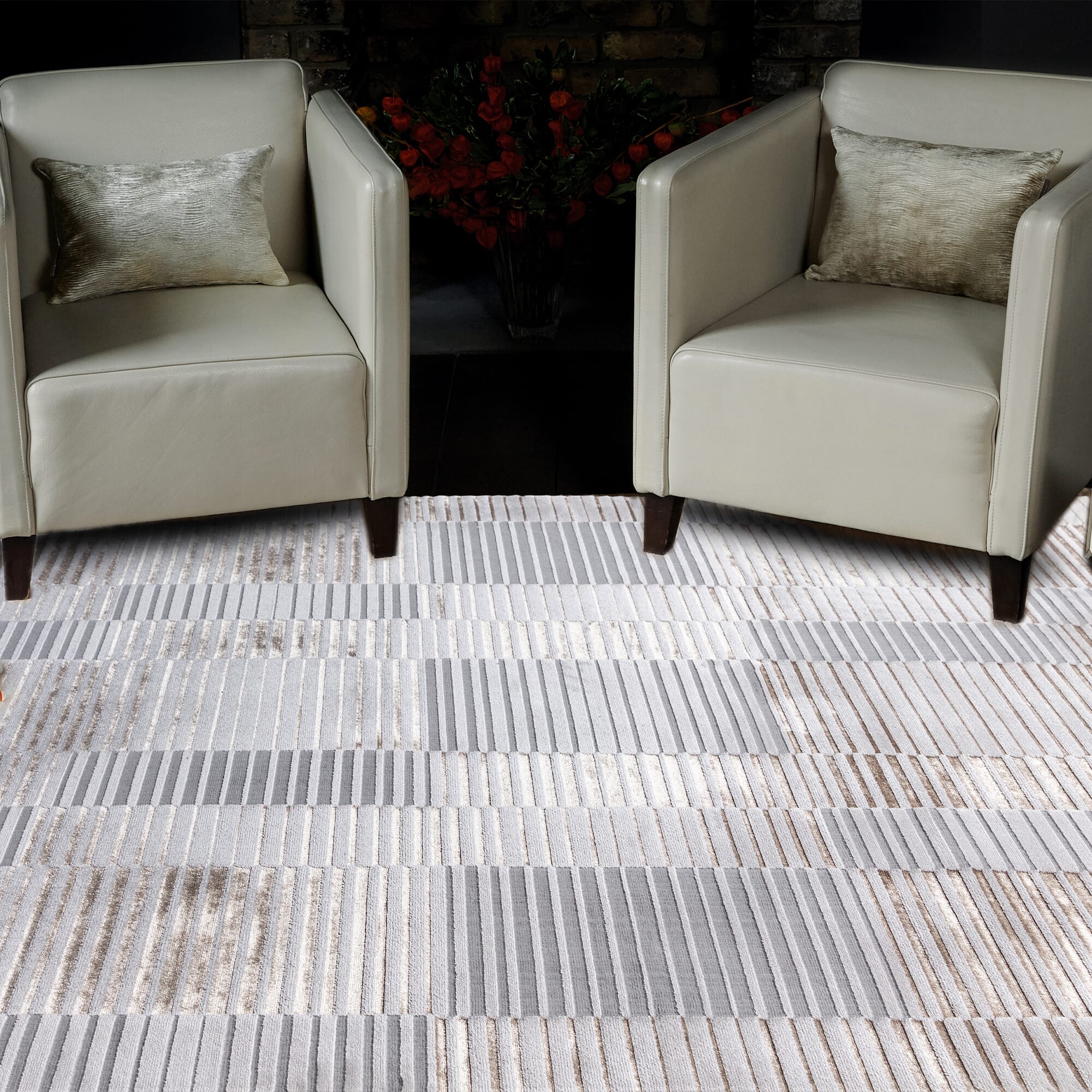 Aurora Ripple Metallic Rug AU14