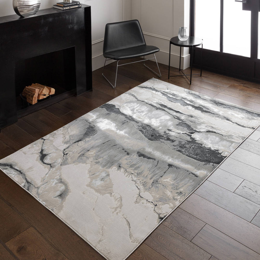 Aurora Quartz Metallic Rug AU05