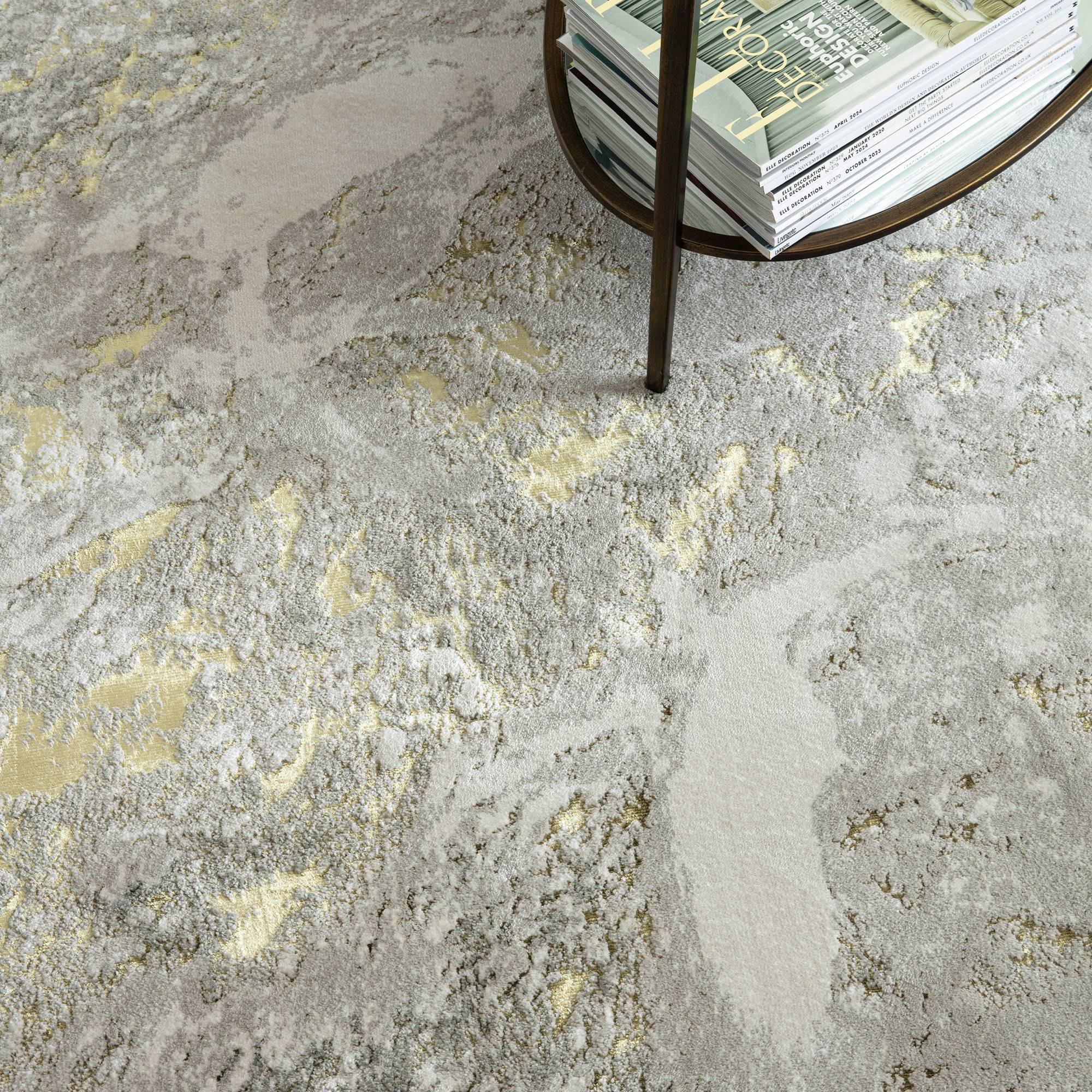 Alfombra Aurora Lustre Metálica Oro AU06