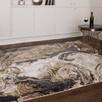 Alfombra Aurora Marble Metálica Oro AU08