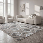 Alfombra Aurora Cristal Metálica Plata AU12