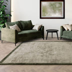 Alfombra Blade Border Sage / Olive