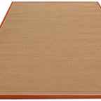 Bordo Boucle Rust Linen Rug
