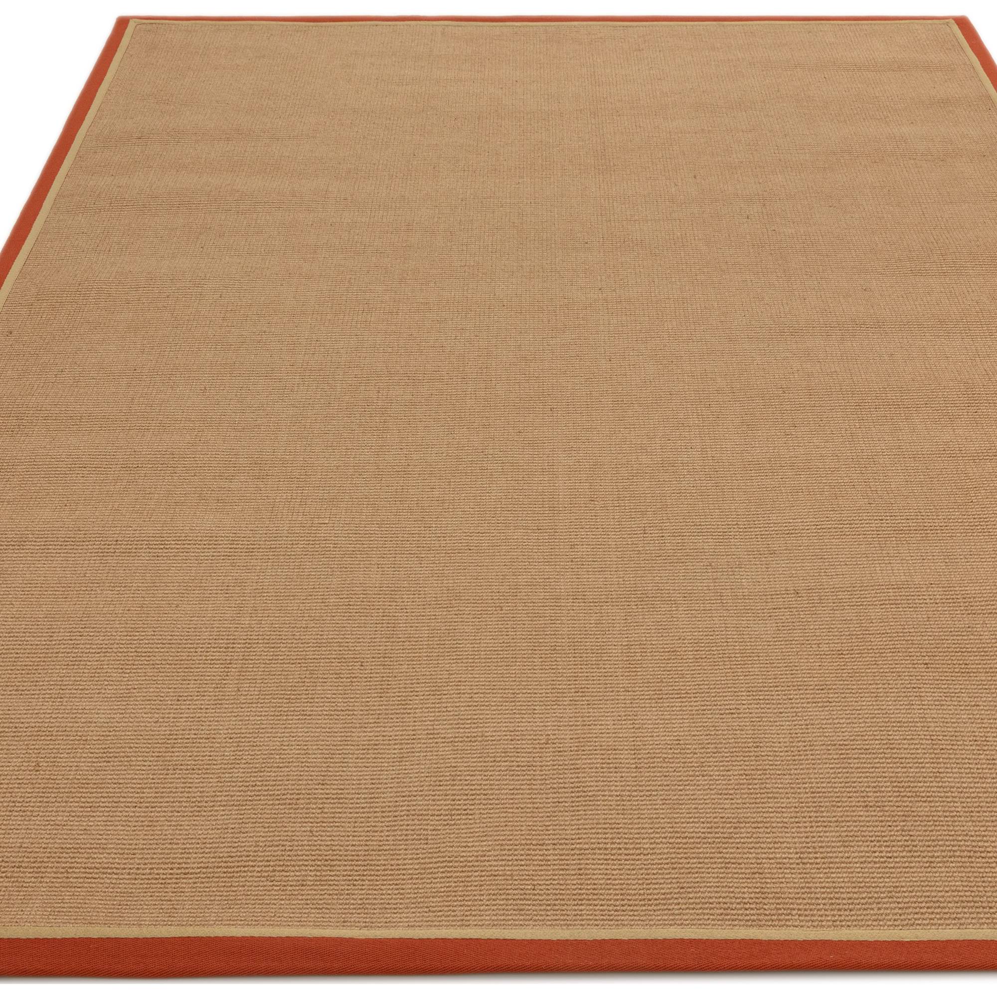 Bordo Boucle Rust Linen Rug