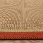 Bordo Boucle Rust Linen Rug