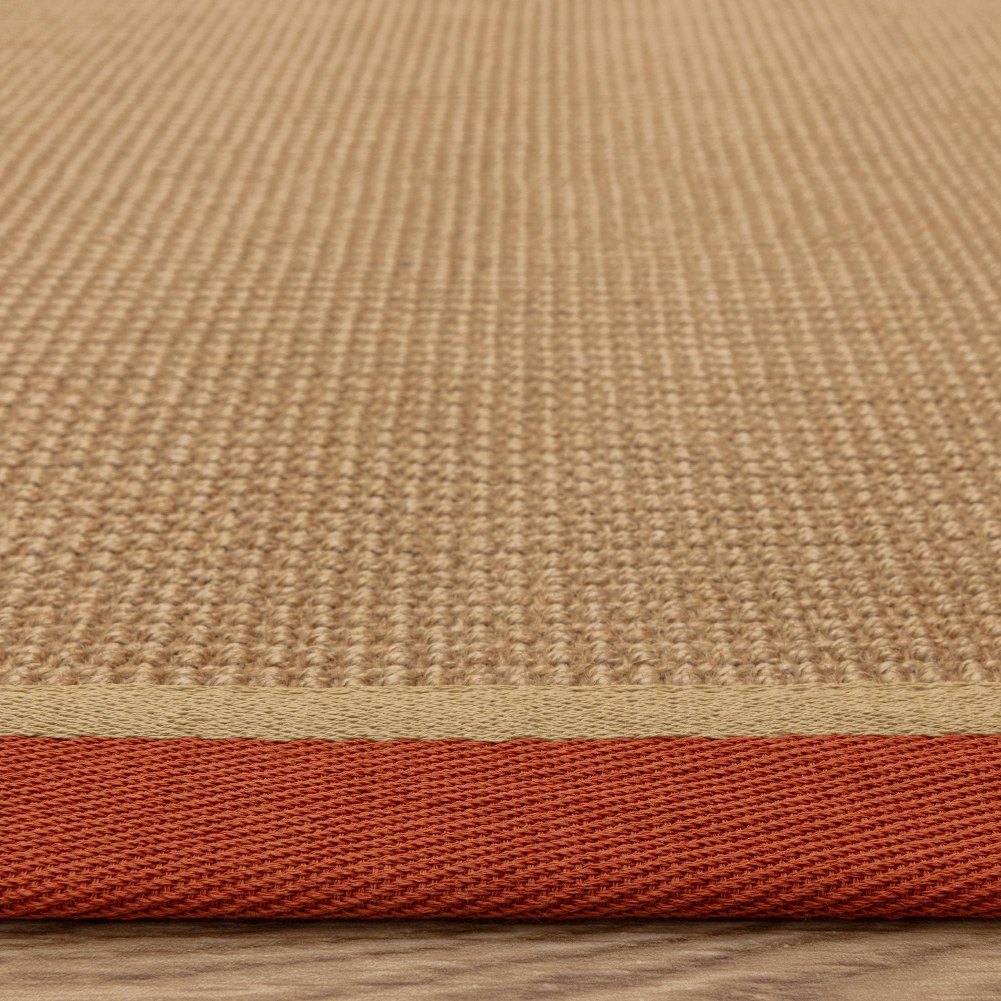 Bordo Boucle Rust Linen Rug