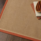 Bordo Boucle Rust Linen Rug