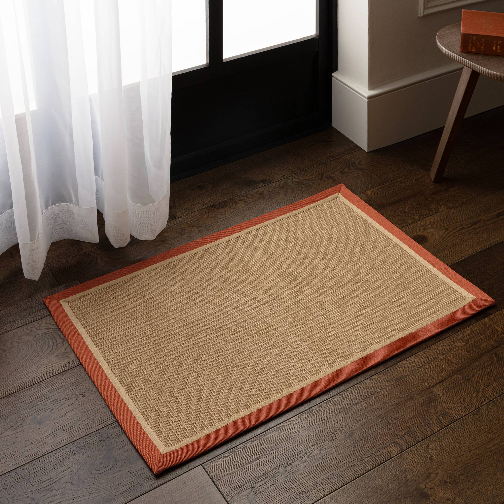 Bordo Boucle Rust Linen Rug
