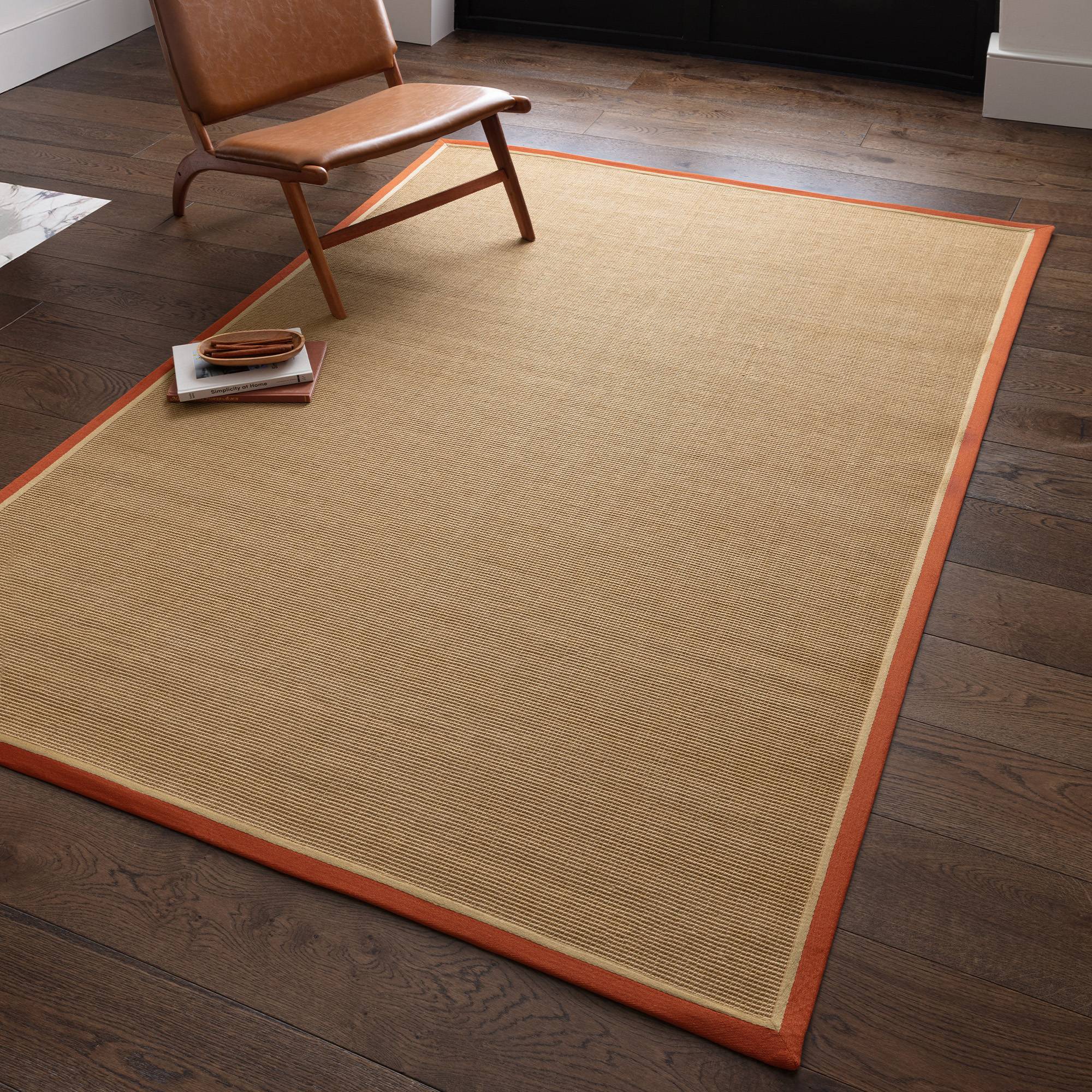 Alfombra Bordo Boucle Rust Linen