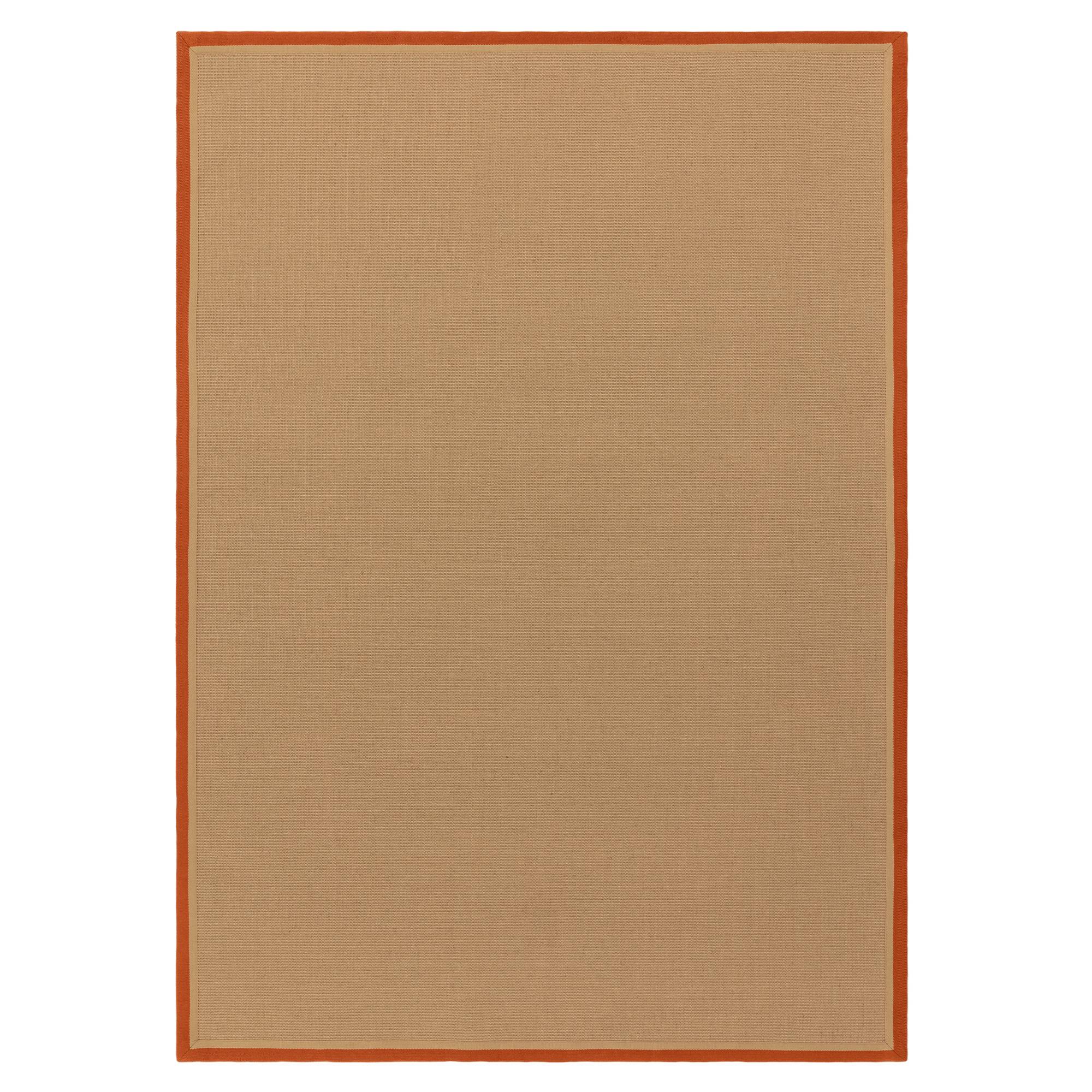 Bordo Boucle Rust Linen Rug