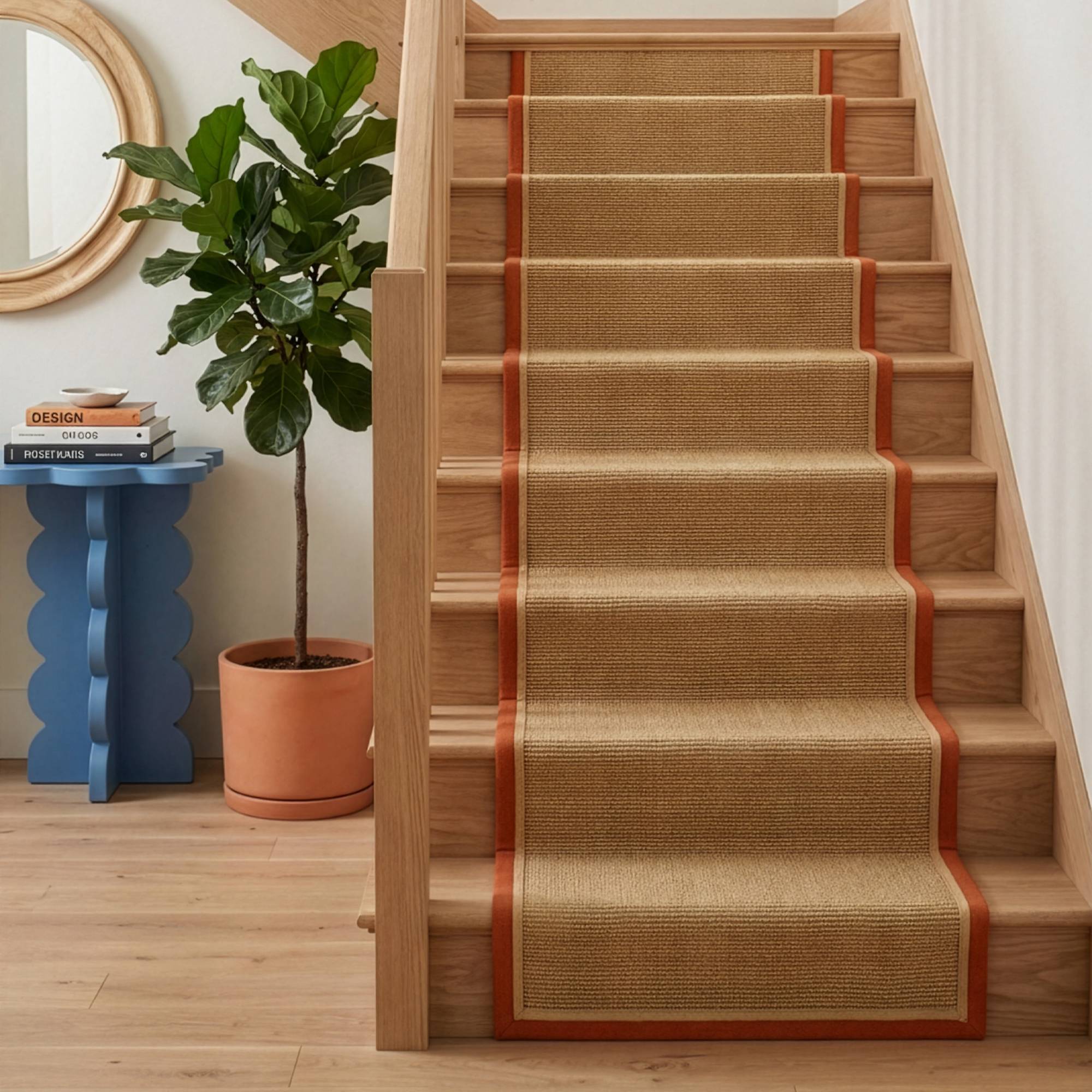 Bordo Boucle Rust Linen Rug