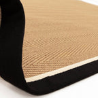 Alfombra Bordo Herringbone Charcoal Cream