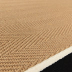 Alfombra Bordo Herringbone Charcoal Cream