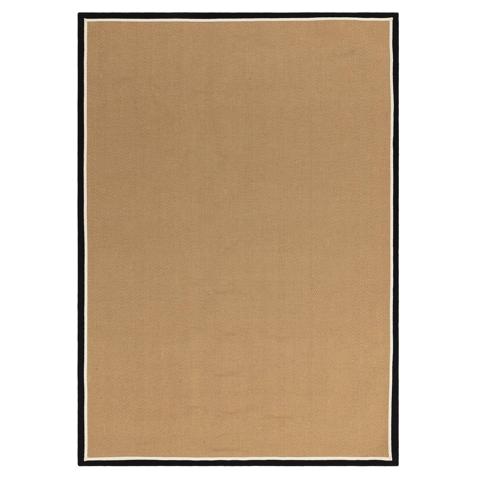Alfombra Bordo Herringbone Charcoal Cream