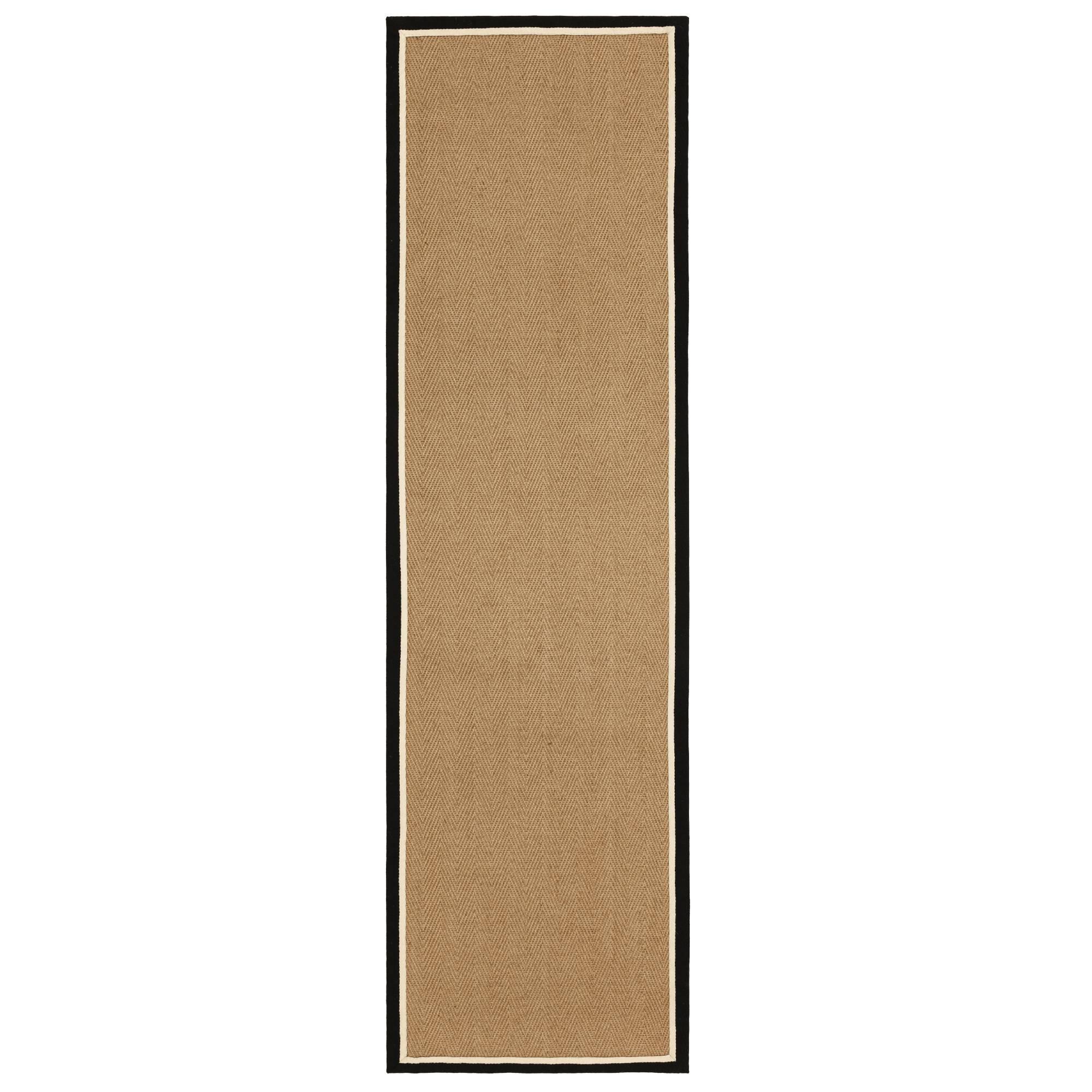 Alfombra Bordo Herringbone Charcoal Cream