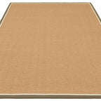 Alfombra Bordo Herringbone Khaki Cream